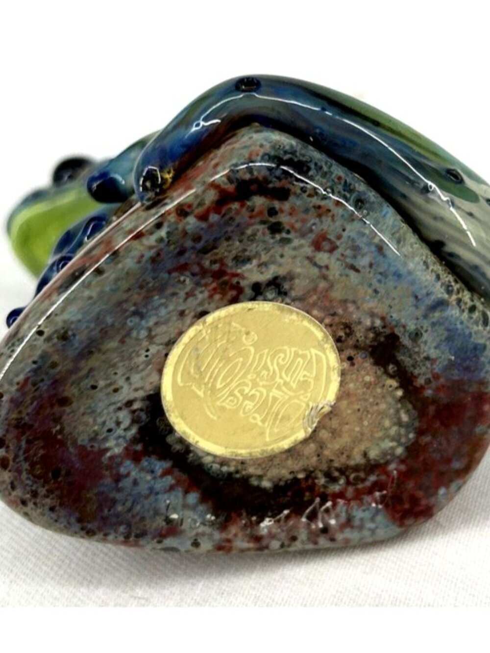 Oregon Fusion Lizard Fused Glass Figurine Handcrafted Tropical Lizard Nature 3" - Picture 5 of 6